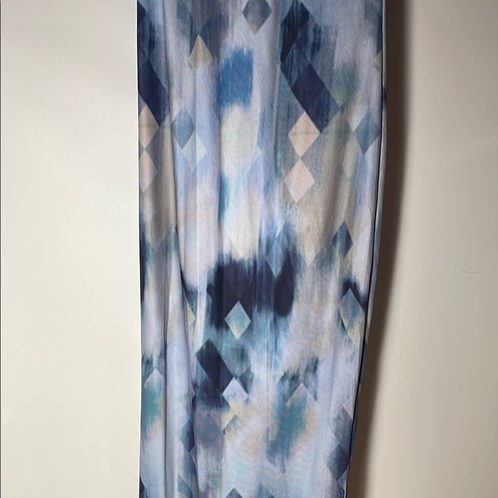 Blue Geometric Maxi skirt - Picture 7 of 9